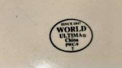 World Ultima China Dinner Plates, 10" Diameter