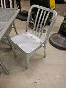 Silver Aluminum Outdoor Patio Dining Set