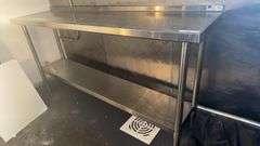 John Boos Stainless Steel Work Table, Model UFBLST7218, 6' x 18" x 36", NSF Certified