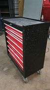 6-Drawer Tool Chest, 24"x13"x31", 4" Casters, Black/Red