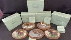 Avon American Wildlife Collection Wall Plaques Set of 5 with Original Boxes
