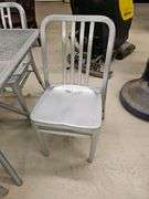 Silver Aluminum Outdoor Patio Dining Set