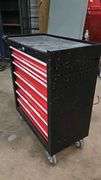 6-Drawer Tool Chest, 24"x13"x31", 4" Casters, Black/Red