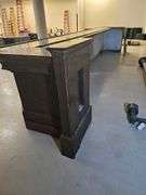 Antique Wooden Bar Counter - Traditional Paneled Design