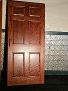 Wooden Door, 6-Panel, 36"x79", Right Swing, Brass Hardware