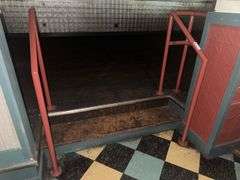 Metal Stair Railings, Red, 24 x 28 x 38 Inches, Indoor Use