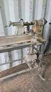 Vintage Metal Frame Wood Lathe, Belt-Driven Motor, 60" Bed Length
