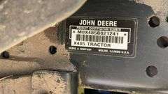 John Deere X485 Lawn Tractor, 54" Deck, 25 HP, 923 Hours