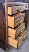 Classic Oak Rolltop Desk, 55x27x41 inches, 8 Drawers total