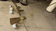 Brass Finish Ceiling Fan with Lights, 66" Width