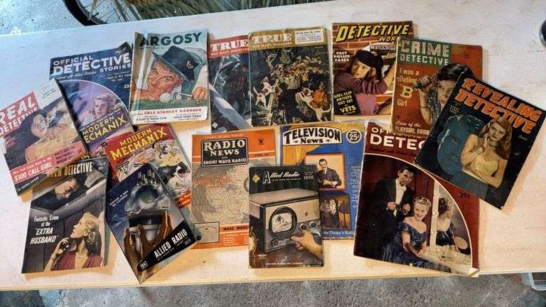 Vintage 1940s Magazines Collection: True, Crime Detective, Argosy, and ...