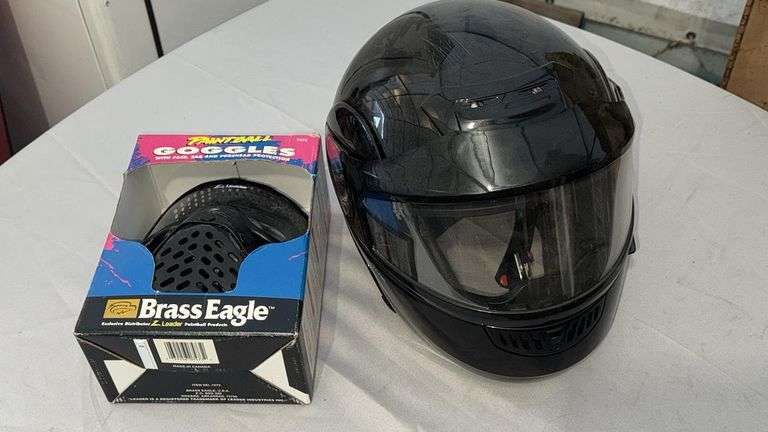 Brass Eagle Paintball Goggles and Fulmer Modus Motorcycle Helmet, XXXL ...