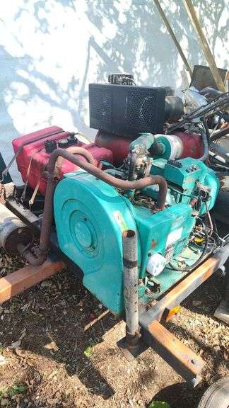 Onan Electric Generator, gas 6500W, Air Compressor on trailer