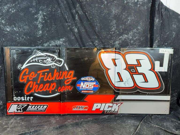 Lynton Racing AUTOGRAPHED Race Used - #83J Lynton Jeffries Sprint Car Top WIng ...