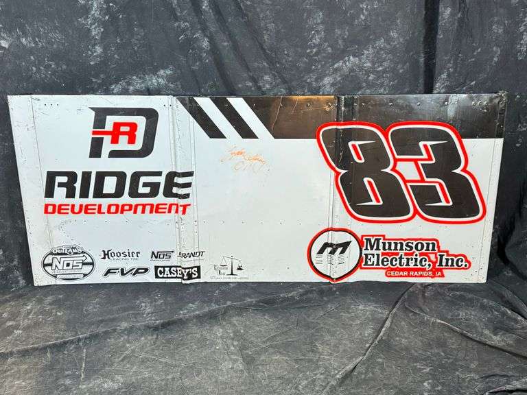 Lynton Racing AUTOGRAPHED Race Used - #83 Lynton Jeffries Sprint Car Top Wing ...