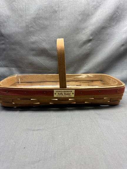 Longaberger 1984 Holly Basket Christmas with liner only