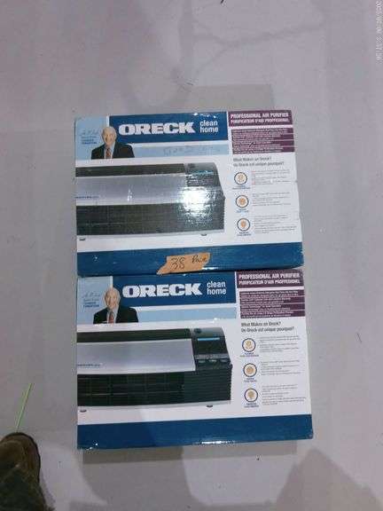 2 oreck proffessional air purifiers with boxes. Located in basement.