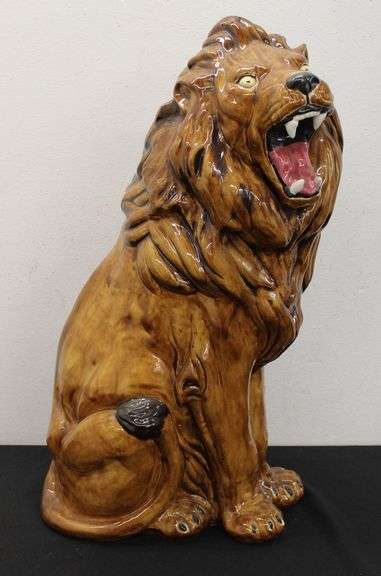 Ceramic Lion Statue