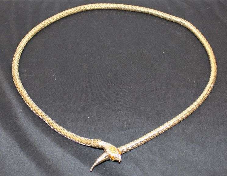 Whiting and Davis Metal Snake Belt/Necklace