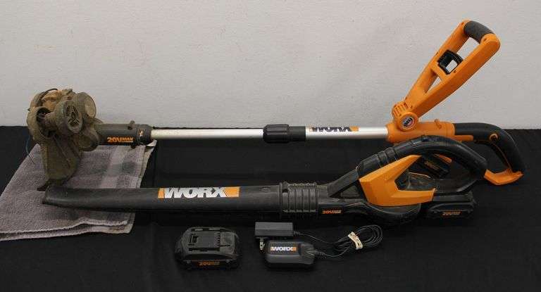Worx cordless trimmer and Leaf Blower