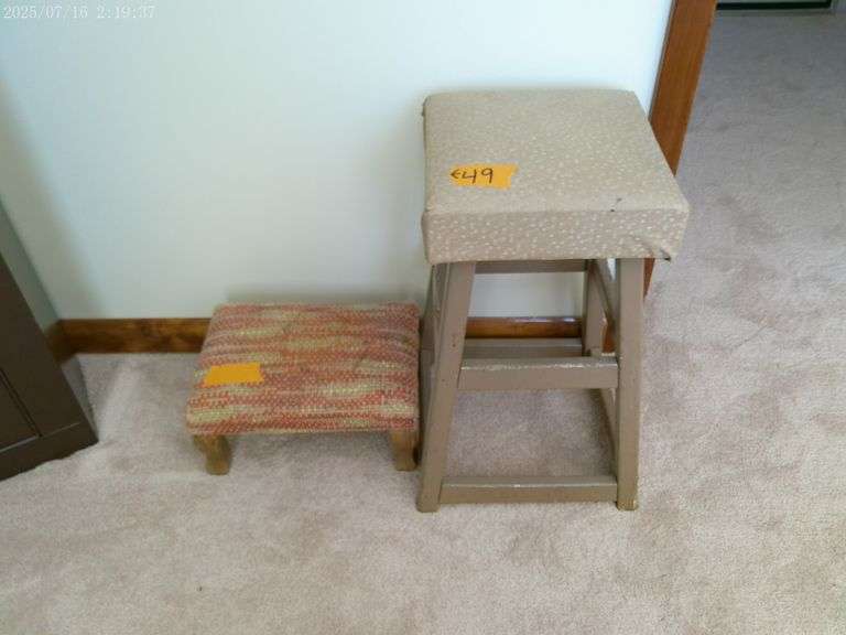 2 stools. Upstairs