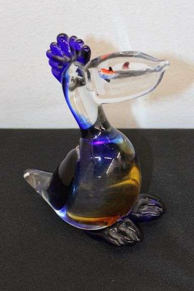 Murano Style Glass Pelican