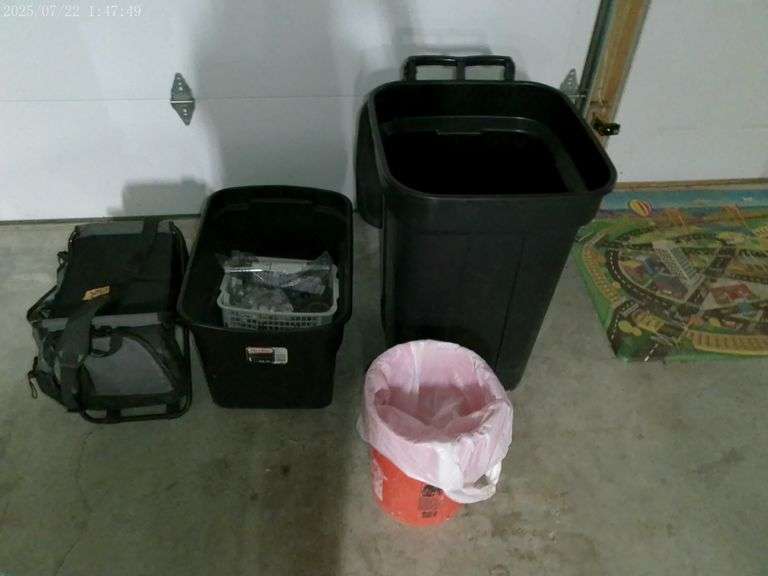 Multi purpose stool, tote with candles, trash can