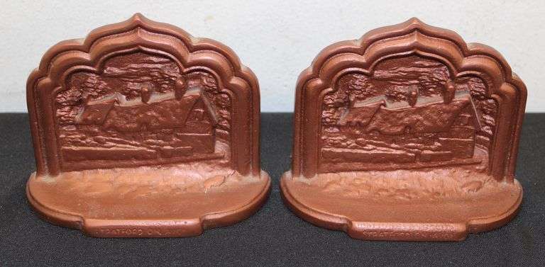 Cast Iron Avon Bookends