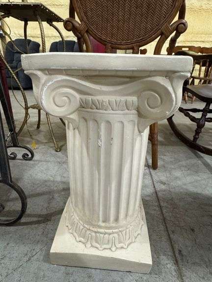Roman or Greek style column pedestal made from plaster. 20" tall