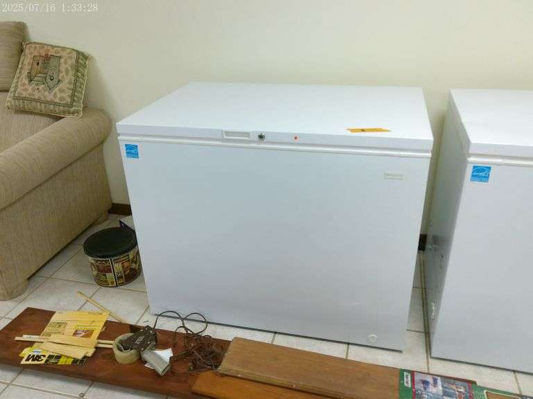 Frigidaire chest freezer, very clean. 43" wide. In basement