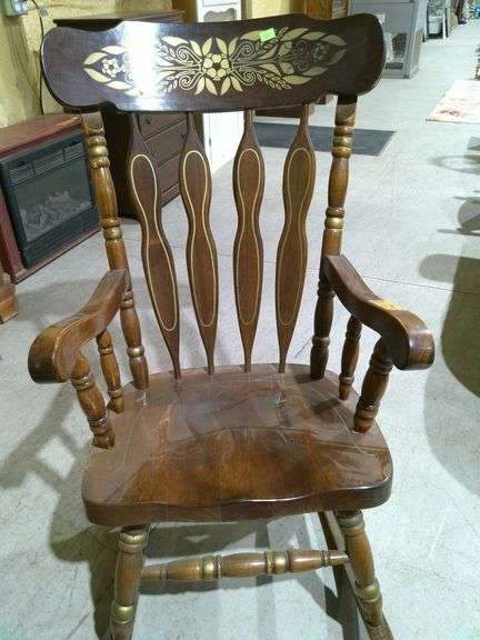 303 - 17 Large solid wood rocking chair