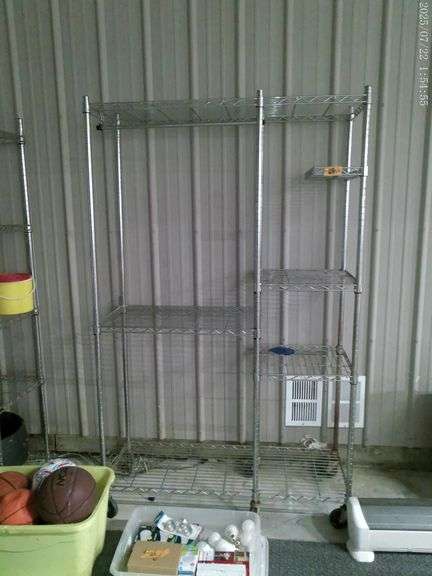 Wire rolling clothes hanger 46 inches wide by 77 inches tall