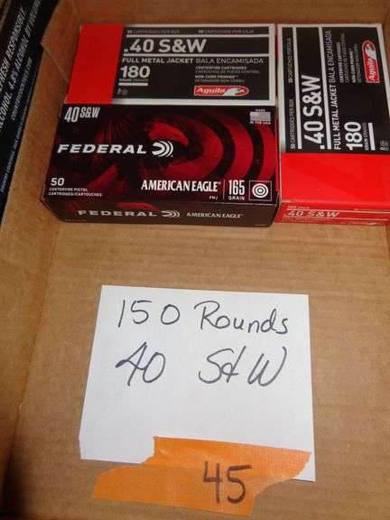 150 rounds 40 S&W