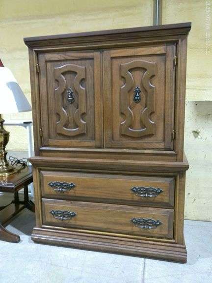 352 Armoire with brass hardware. 36"x16"x50"