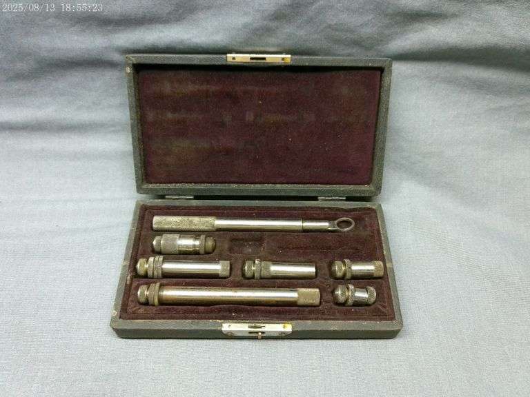 Central Tool Co Inside mics, average condition. In box