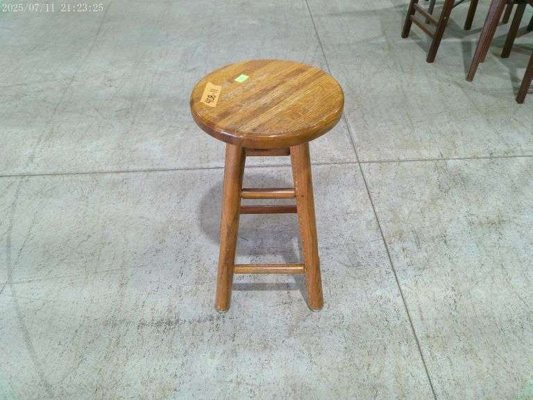 408 - wooden barstool 24" tall