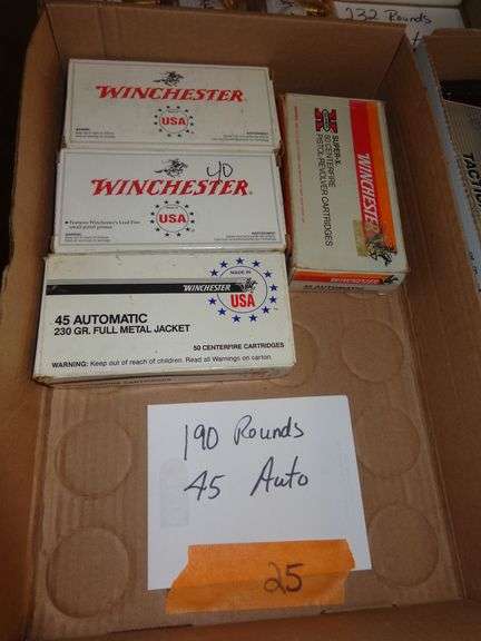 190 rounds 45 auto