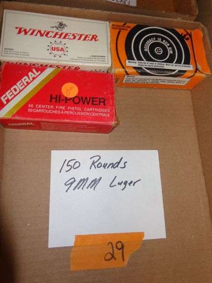 150 rounds 9mm luger