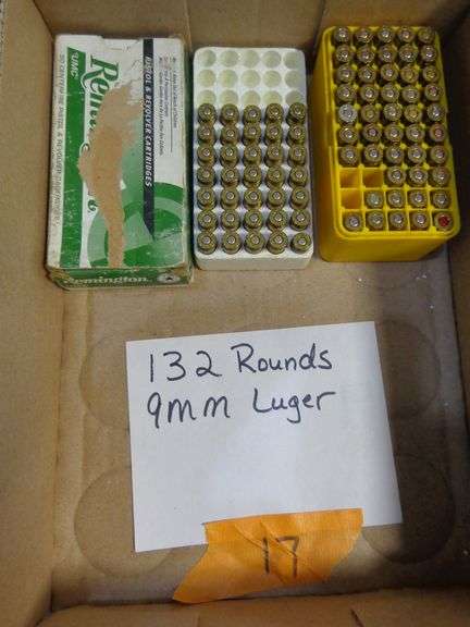 132 rounds 9mm luger