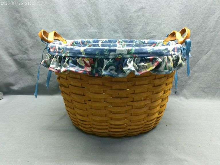 Longaberger Hostess Wildflower basket with liner and protector 1994