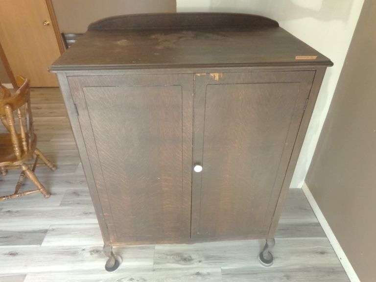 The Roll Easy Garmet Carrier Armoire. Made by Knape & Vogt Manufacturing Co. 4 drawers and hat box s