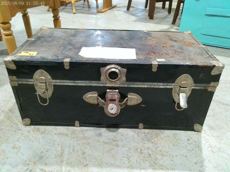 456 - Metal chest 30" x 15"