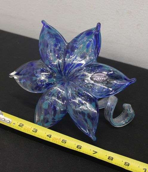 Murano Style Glass Flower