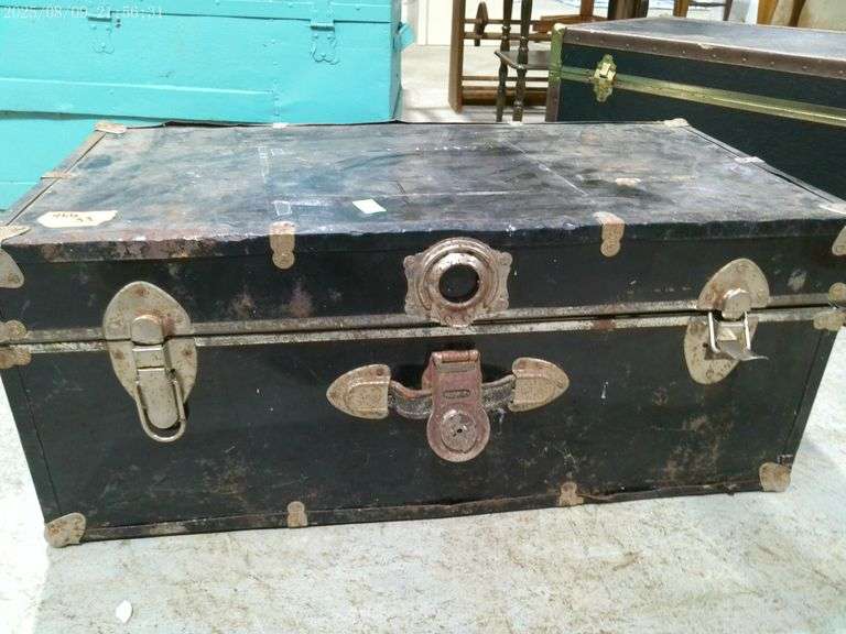 456 - Metal chest 30" x 15"