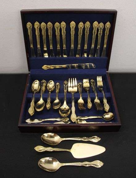 International Silver Co. Gold-Plated Flatware Set