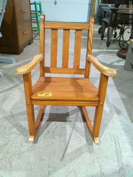 454 - Handmade oak child's rocker