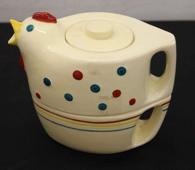 Vintage Chicken Teapot Set