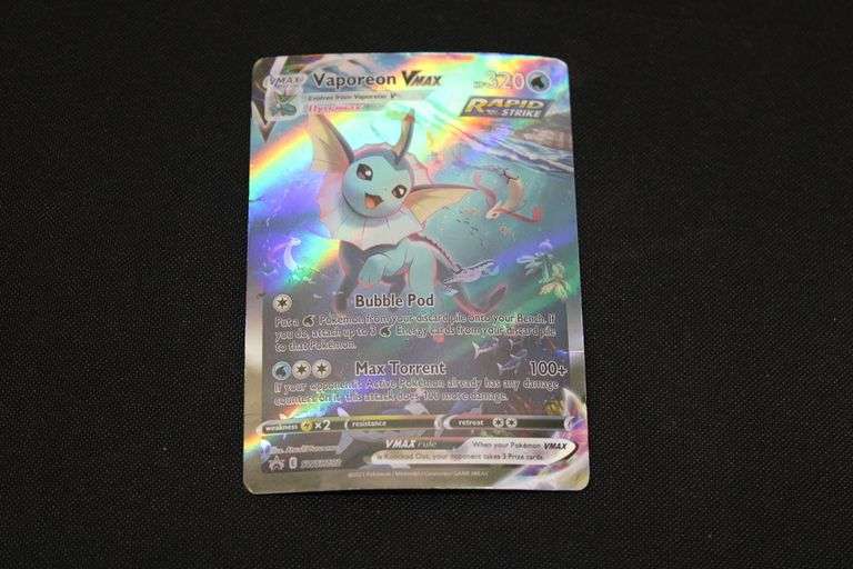 Pokémon TCG Sword & Shield Vaporeon VMAX Promo Card
