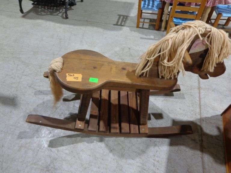 563 - Rocking horse - some damage on rockers and crayon damage