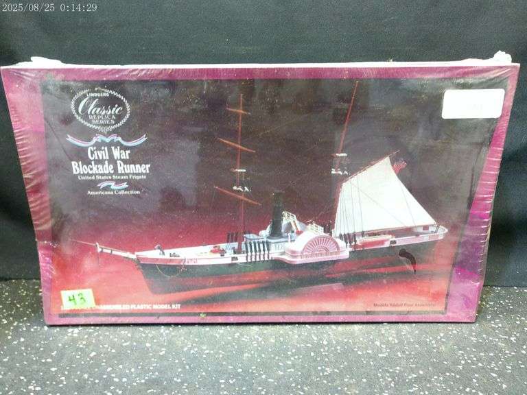 Civil war blockade runner model, 1:124 scale